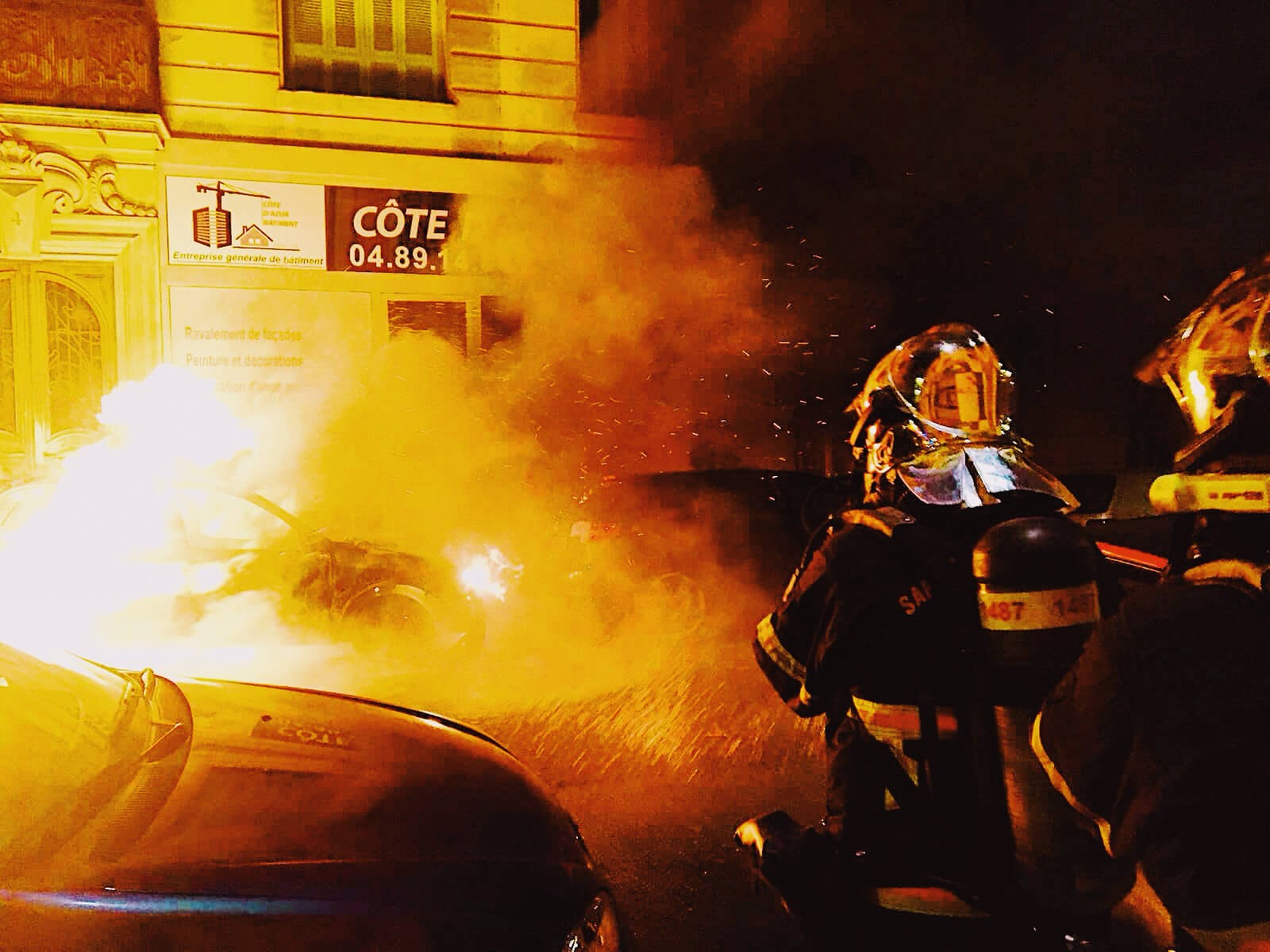 Feu de voiture