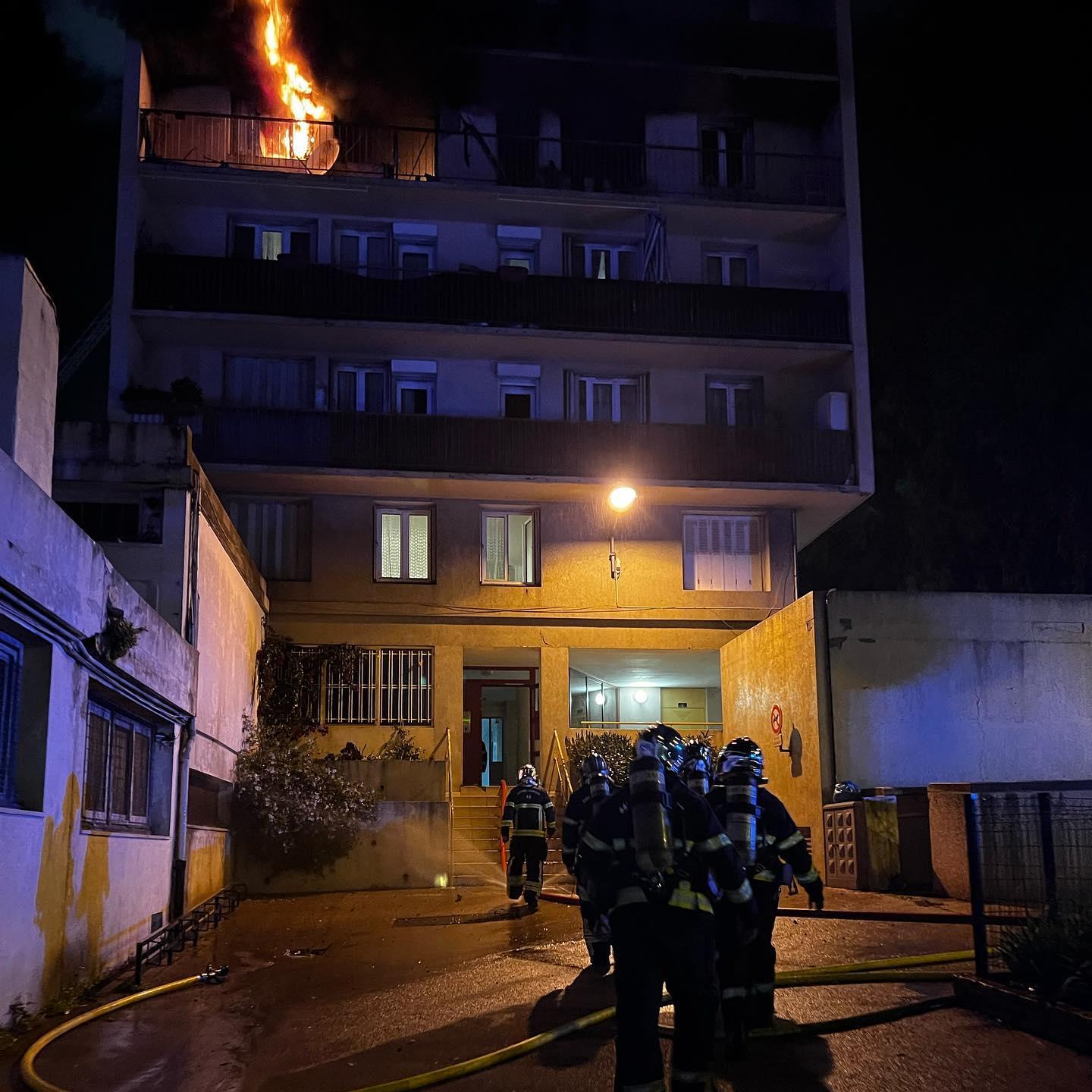 Incendi Compte de Falicon (Pompiers de Nice)