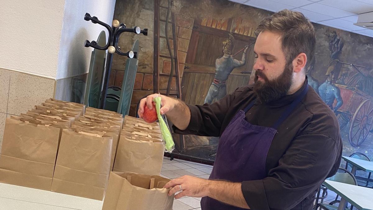Tempête Alex I L'entraide, cantine Magnan