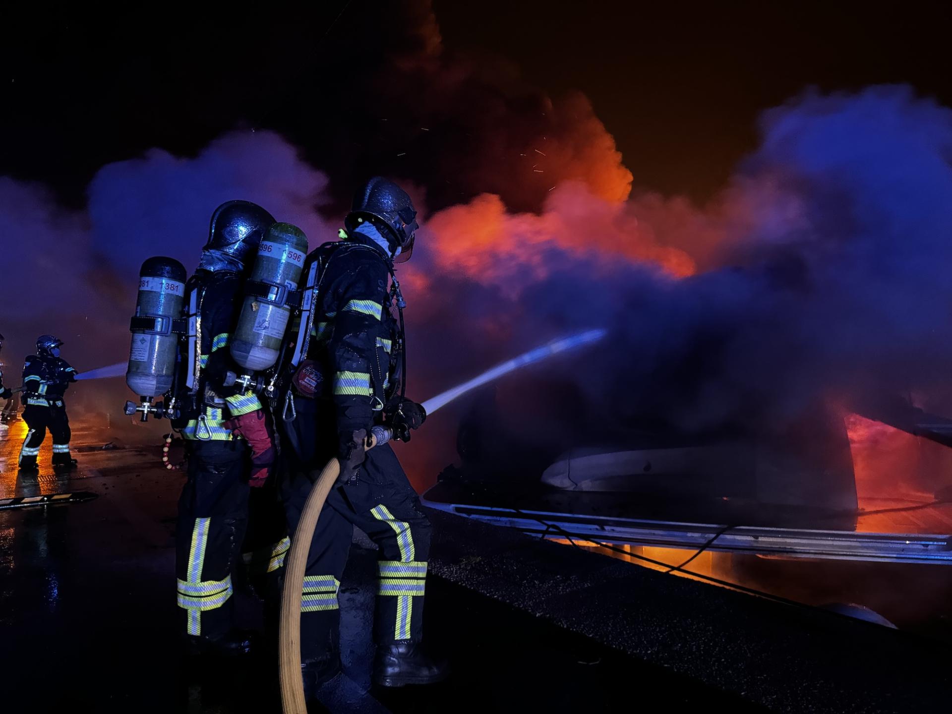 Renfort incendie de navires, St Laurent du Var